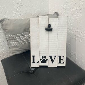 3/15$ - Charming White Love Paw Print Wall Art